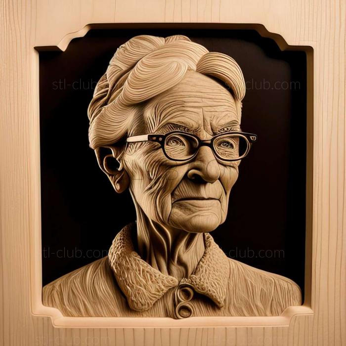 3D мадэль Бабушка Мозес, американская художница. (STL)